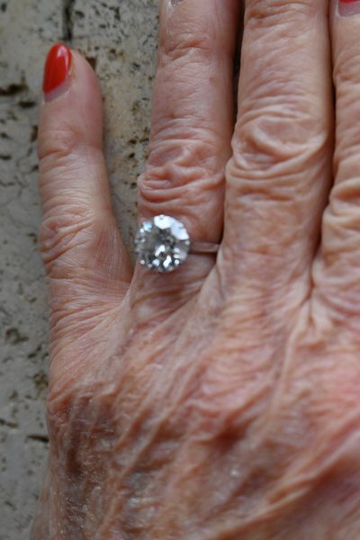 Bague solitaire diamants  taille moderne diamant 3 cts