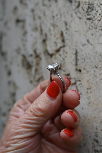 Bague solitaire diamants  taille moderne diamant 3 cts