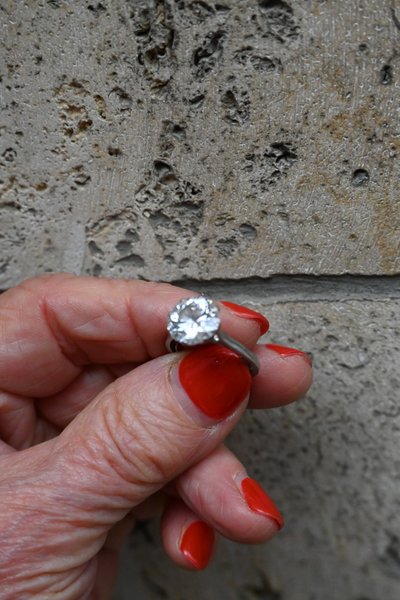 Bague solitaire diamants  taille moderne diamant 3 cts
