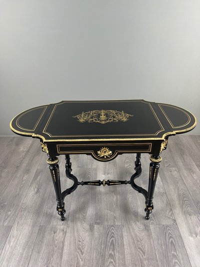 Table de salon à volets de style Napoléon III, XIXe siècle