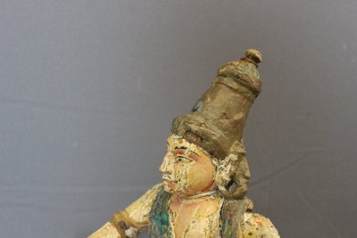 Bois Polychrome , Radjasthan , Inde du Nord XIXe