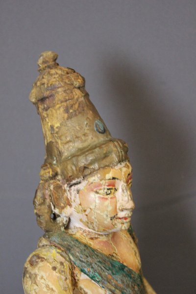 Bois Polychrome , Radjasthan , Inde du Nord XIXe