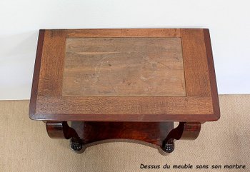 Consolle Piccola in Radica Impiallacciata di Mogano proveniente da Cuba, Epoca Restauro - Inizio XIX Secolo