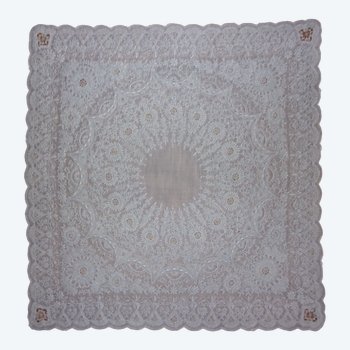 Mouchoir avec une extraordinaire broderie, époque XIXe siècle