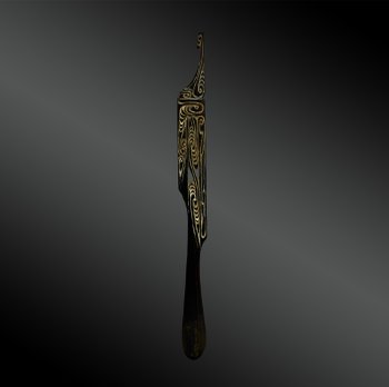 LIME SPATULA - Aire Massim, South East of Papua New Guinea - 19th century