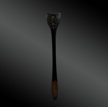 SPATULE à CHAUX - Aire Massim, Sud-Est de la Papouasie-Nouvelle Guinée - XIXème siècle 