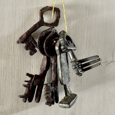 Set di 5 chiavi in ferro battuto, periodo alto, patina originale