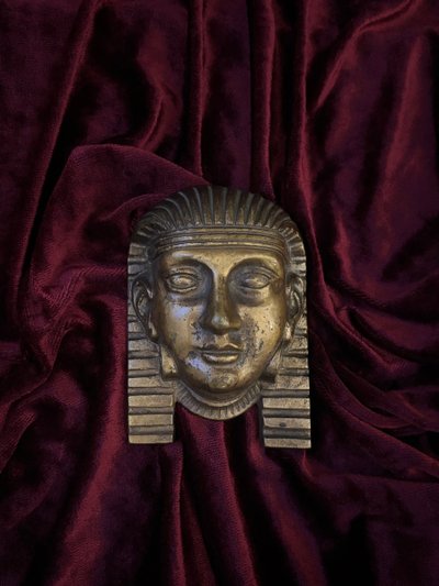 Tête néo-égyptienne en bronze doré - Egyptomanie, début du XXe siècle