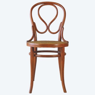 Chaise Thonet OMEGA n°20 de 1890 bistrot cannée"teinte merisier"