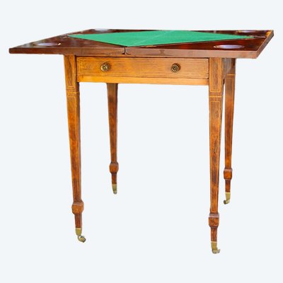Table à jeux  Palissandre Charles X