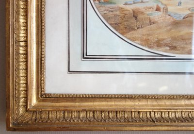 Victor-Jean Nicolle: Veduta del Colosseo a Roma - acquerello, fine XVIII secolo