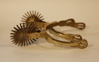 Paire d'éperons XIXᵉ siècle  Bronze 
