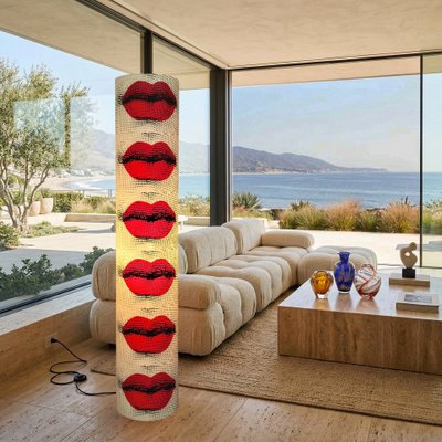 Lampadaire Piero Fornasetti « Kisses » des années 1990 pour Antonangeli, collection Follia Pratica.