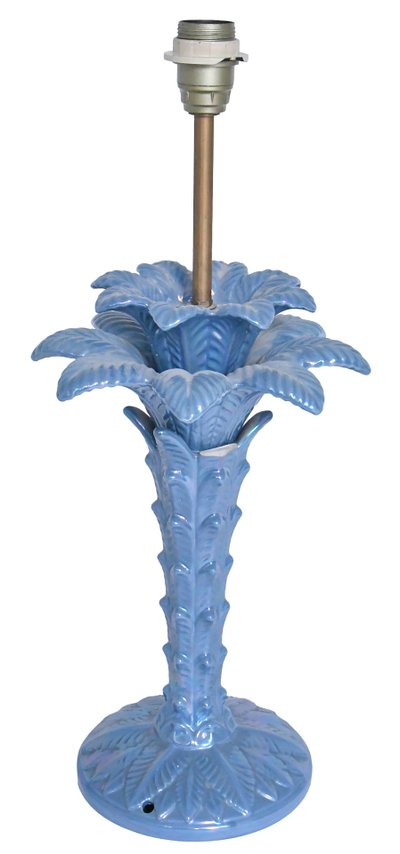 Ceramic palm tree lamp in the style of Tommaso Barbi