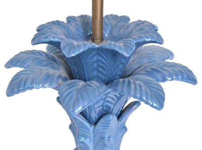 Ceramic palm tree lamp in the style of Tommaso Barbi