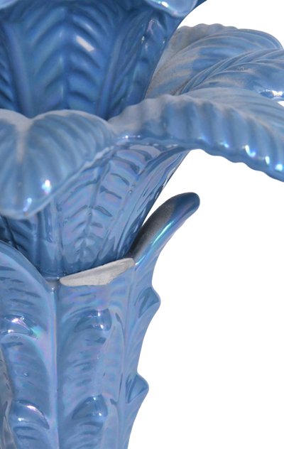 Ceramic palm tree lamp in the style of Tommaso Barbi