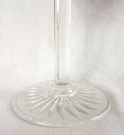 6 verres à vin du Rhin en cristal de St Louis, modèle Tommy - cristal overlay - signés