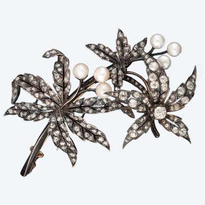Broche Fleur trembleuse en diamants