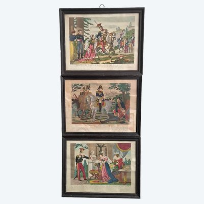 suite de trois gravures  vers 1820