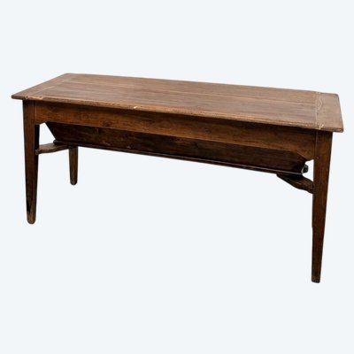 Table de ferme, ancien pétrin en chêne massif, France, vers 1920
