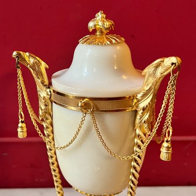 Pair of Louis XVI cassolettes with eagle heads