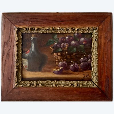 Still life with plums circa 1900