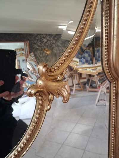 19th century mirror, 135 x 88
