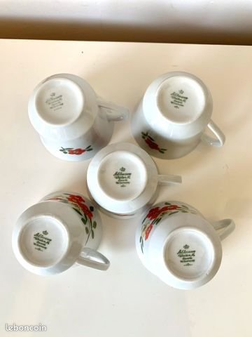 Tee-/Kaffeeservice Seltmann Weiden Bavaria aus floraler Keramik, Deutschland 60er Jahre