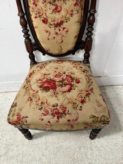 Napoleon III period solid wood chaise longue