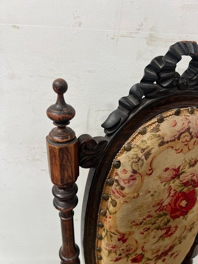 Napoleon III period solid wood chaise longue