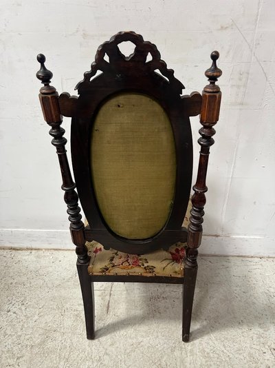 Napoleon III period solid wood chaise longue