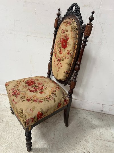 Napoleon III period solid wood chaise longue