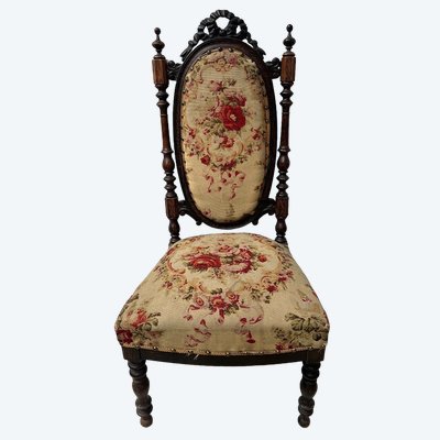 Chaise chauffeuse aus der Zeit von Napoleon III. aus Massivholz