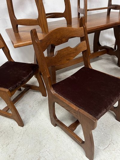 Esszimmermöbel Tisch und Stühle XX Jahrhundert