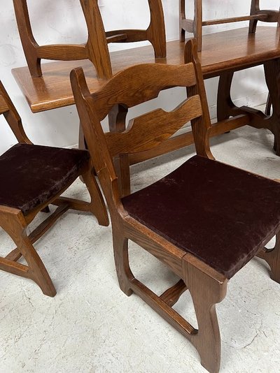 Esszimmermöbel Tisch und Stühle XX Jahrhundert