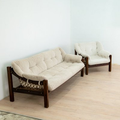 Living room furniture Série Amazonas Vintage by Jean Gillon, 1972, Set of 4