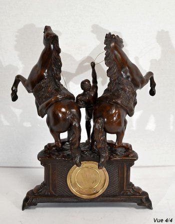 “Les Chevaux de Marly” fireplace set, after G. Coustou – Early 20th century