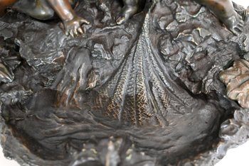 Important Bronze Inkwell - Late 19th Century