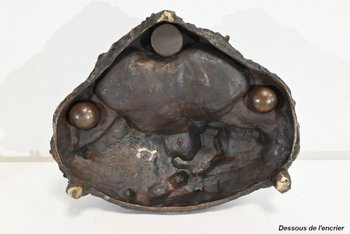 Important Bronze Inkwell - Late 19th Century