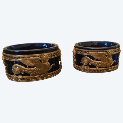 Pair of Empire-style salt cellars