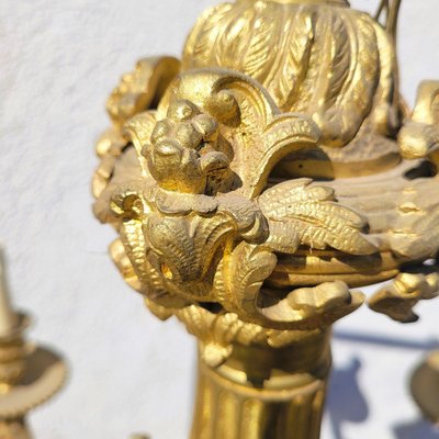 Mazarin bronze chandelier, H72cm, early 20th century