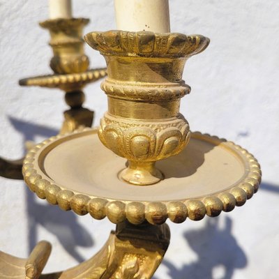 Mazarin bronze chandelier, H72cm, early 20th century