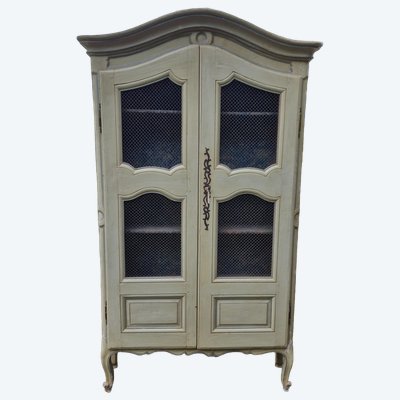 19th century painted fir wood bookcase