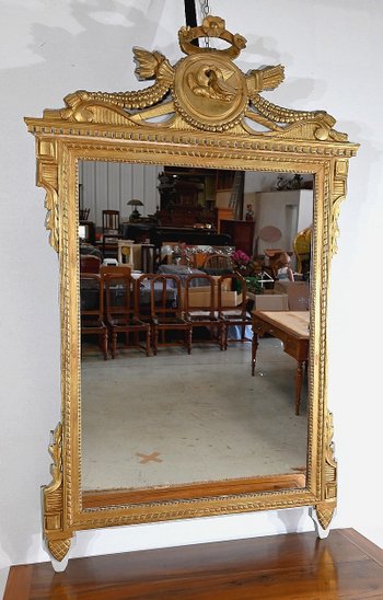 Specchio in legno dorato, stile Luigi XVI - Fine XIX secolo