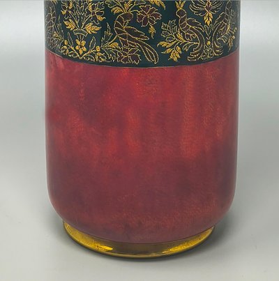 1960er Jahre Erstaunlicher roter Cocktail-Shaker aus Pergament. Hergestellt in Italien
