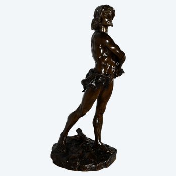 Importante Bronzo "La partenza", firmato V. Tournier - 2a metà del XIX secolo