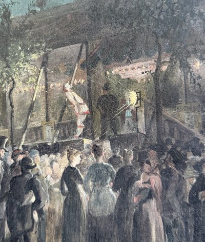 Ecole Française Impressionniste - Paris, Denfert Rochereau, the Lion of Belfort festival, 1885