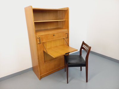 Vintage bookcase with oak side table from the 60s