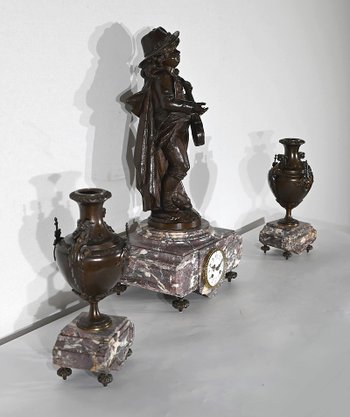Marble and Bronze Fireplace Trim - Late 19th Century