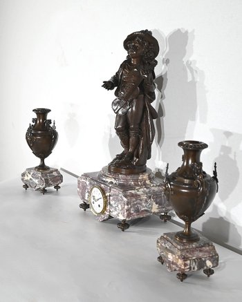 Marble and Bronze Fireplace Trim - Late 19th Century